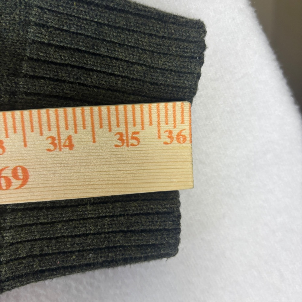 Tricots St Raphael Mens 3X Olive Green Waffle Knit Quarter Zip Elbow Patch 3XL - Picture 8 of 11